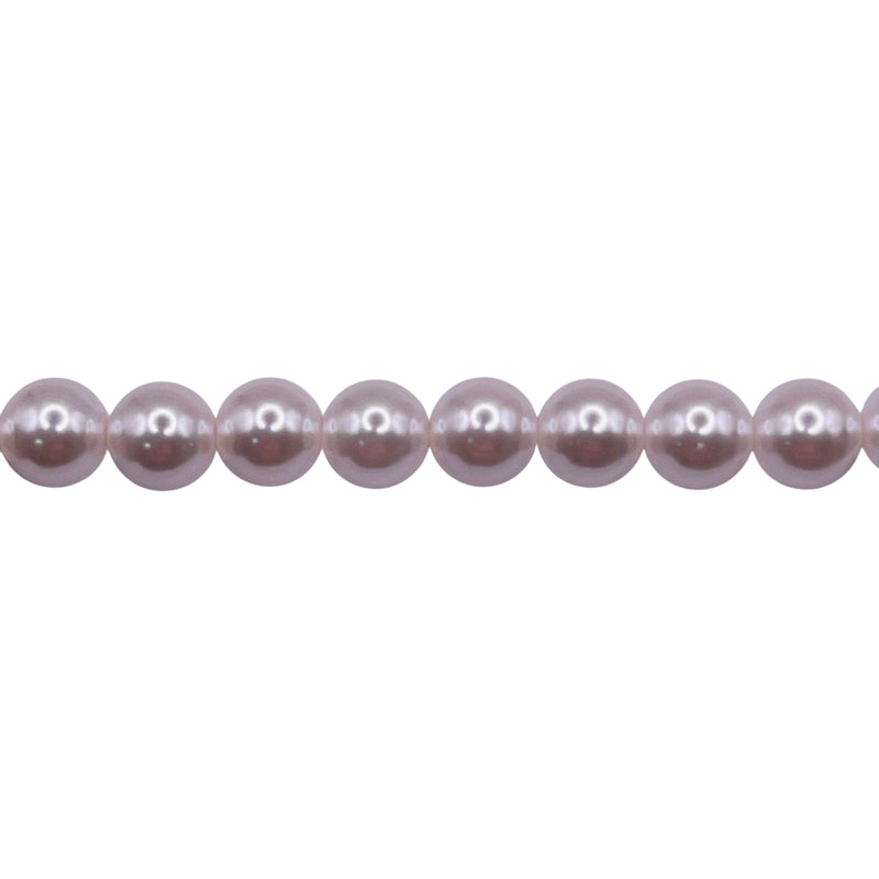 6mm Round Thunder Polish Glass Pearl South Sea White