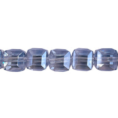 10mm Cube Glass Crystal Gray Blue