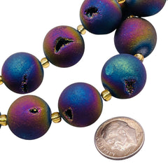 16mm Druzy Round Magic Rainbow