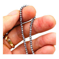 3mm Thunder Polish Glass Crystal Roundel Cut White Gold