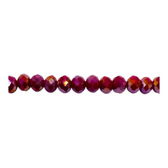 6mm Thunder Polish Glass Crystal Roundel Cut Ruby Jade AB