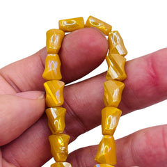 10x8mm Twisted Bow Tie Glass Crystal Banana Jade AB