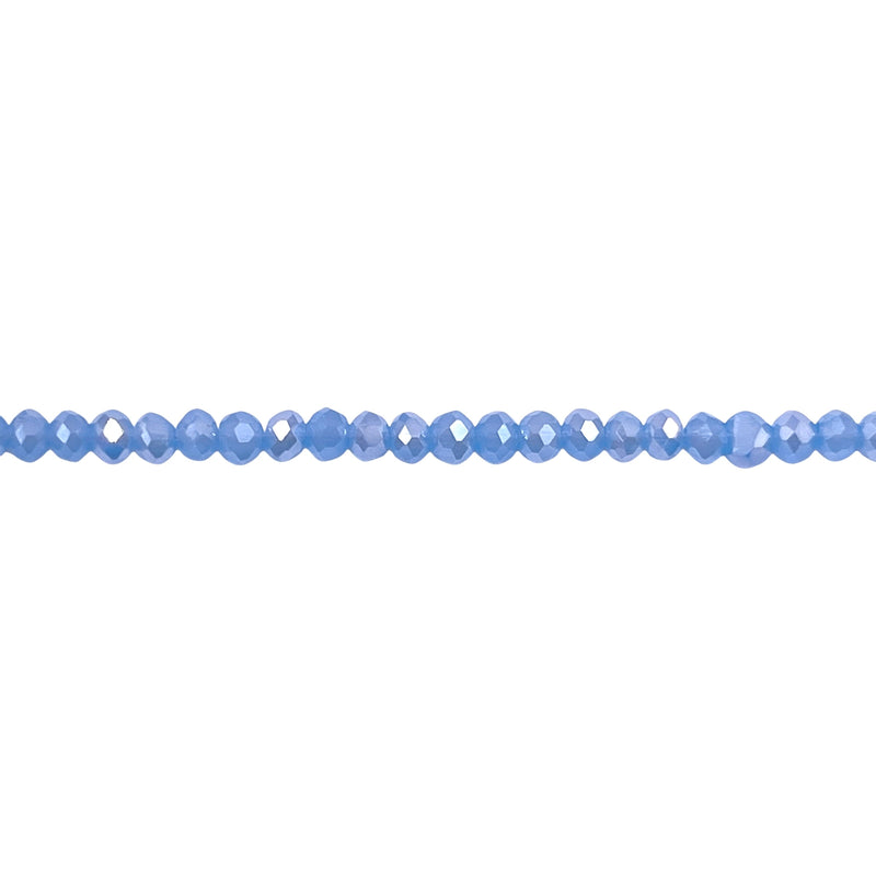 3mm Thunder Polish Glass Crystal Roundel Cut Lt. Sapphire Jade AB