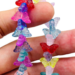 14x8mm Butterfly Glass Crystal  Rainbow