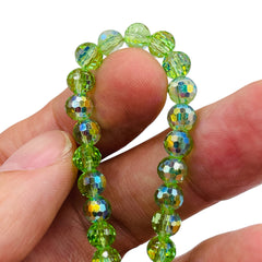 6mm Thunder Polish Round Disco Cut Chrysolite Super AB