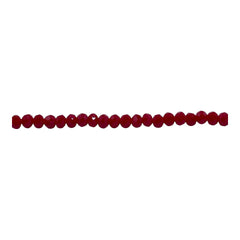 3mm Thunder Polish Glass Crystal Roundel Cut Ruby Jade