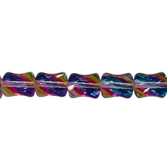 10x8mm Twisted Bow Tie Glass Crystal Violet Dream