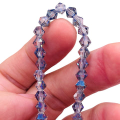 6mm Thunder Polish Glass Crystal Bicone Magic Blue
