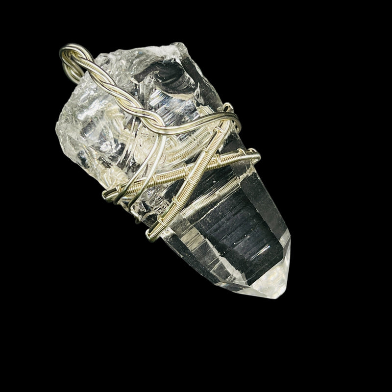 Supreme Quality Lemurian Pendant Master Wrapped Wired Technique Large