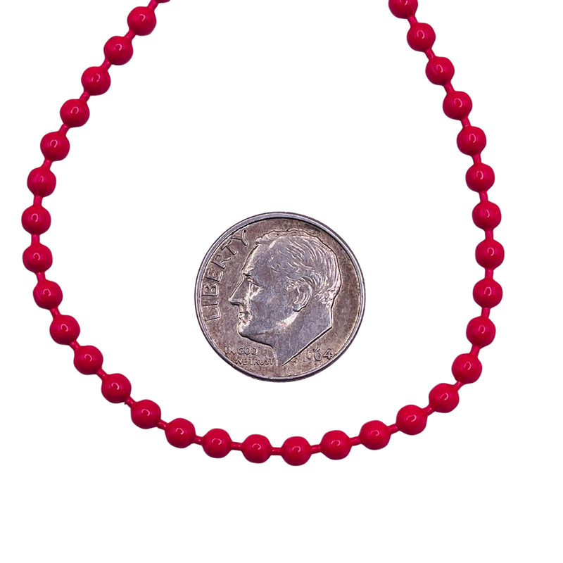 Losolo 3mm Ball Chain Stainless Steel Chain Fuchsia