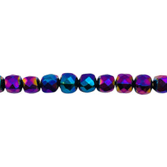 Beadorea Live: BL23 5x5mm Cube Hematite Rainbow