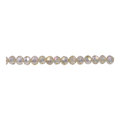 4mm Thunder Polish Glass Crystal Roundel Cut Magic Gold