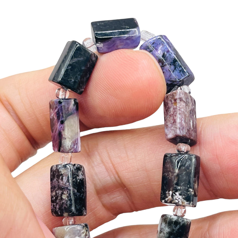 Rectangle Hand-Cut Charoite