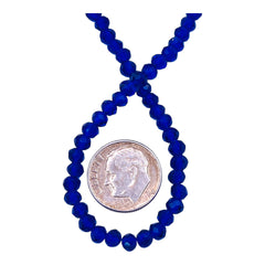 4mm Thunder Polish Glass Crystal Roundel Cut Dark Sapphire