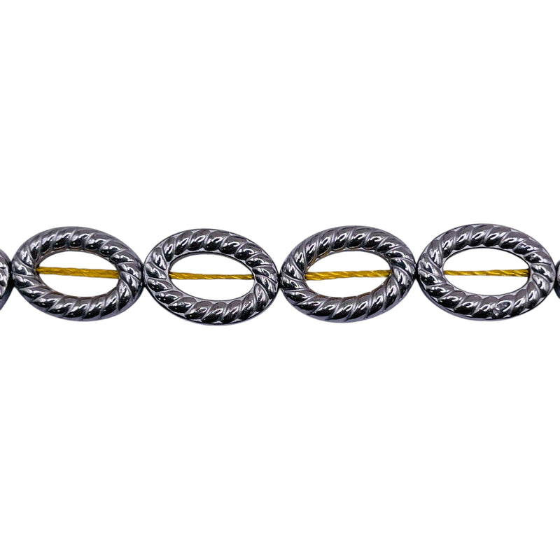 Beadorea Live: BL33 14x10mm Oval Hematite Rhodium