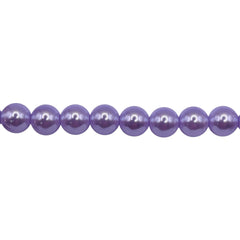 6mm Round Thunder Polish Glass Pearl Lavender