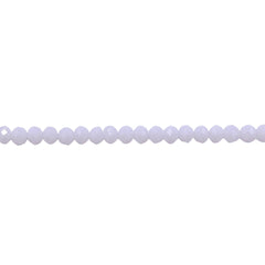 3mm Thunder Polish Glass Crystal Roundel Cut White Jade