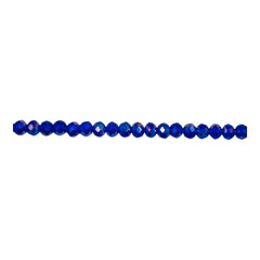 3mm Thunder Polish Glass Crystal Roundel Cut Dark Sapphire AB