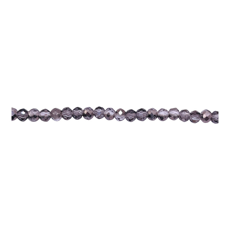 3mm Thunder Polish Glass Crystal Roundel Cut Silver Gray