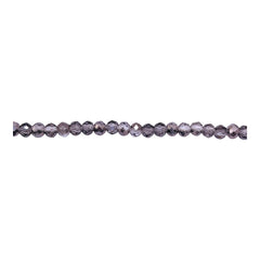 3mm Thunder Polish Glass Crystal Roundel Cut Silver Gray