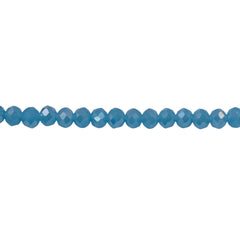 4mm Thunder Polish Glass Crystal Roundel Cut Blue Jade AB