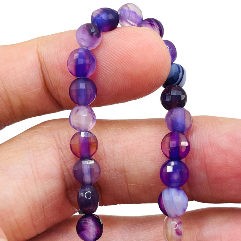 6mm Coin Cut Purple Agate