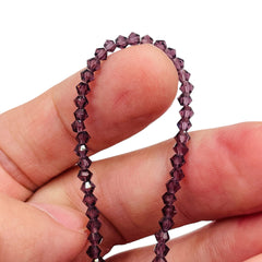 3mm Thunder Polish Glass Crystal Bicone Violet