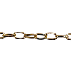 Losolo 9x5mm Stainless Steel Chain 18K Gold Plated