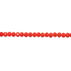 3mm Thunder Polish Glass Crystal Roundel Cut Orange Jade