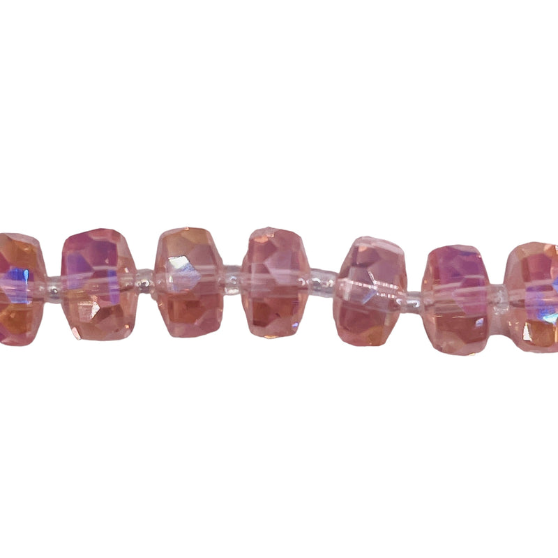 10x6mm Cylinder Cut Light Peach AB