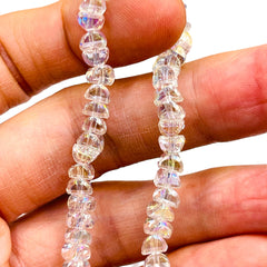 6mm Crescent Glass Crystal Clear Super AB