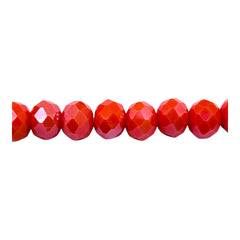 10mm Thunder Polish Glass Crystal Roundel Cut Orange Jade AB