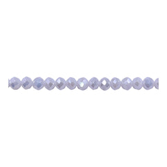 4mm Thunder Polish Glass Crystal Roundel Cut White Jade AB