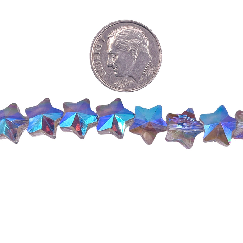 10mm Star Glass Crystal Magic Purple