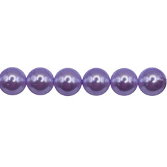 8mm Round Thunder Polish Glass Pearl Lavender