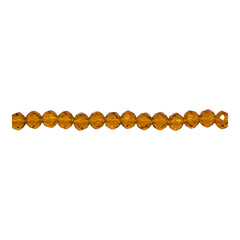 4mm Thunder Polish Glass Crystal Roundel Cut Topaz