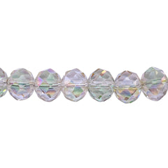 10mm Thunder Polish Glass Crystal Roundel Cut Magic Gold