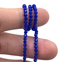 3mm Thunder Polish Round Cut Dark Sapphire