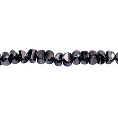 6mm Crescent Glass Crystal White Gold