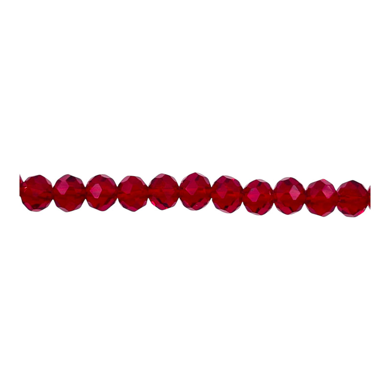 6mm Thunder Polish Glass Crystal Roundel Cut Med Siam