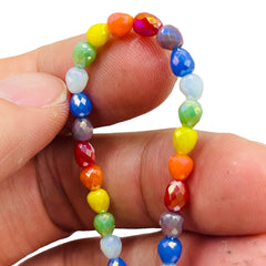 5x4mm Strawberry Glass Crystal Rainbow