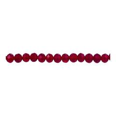 4mm Thunder Polish Glass Crystal Roundel Cut Med Siam