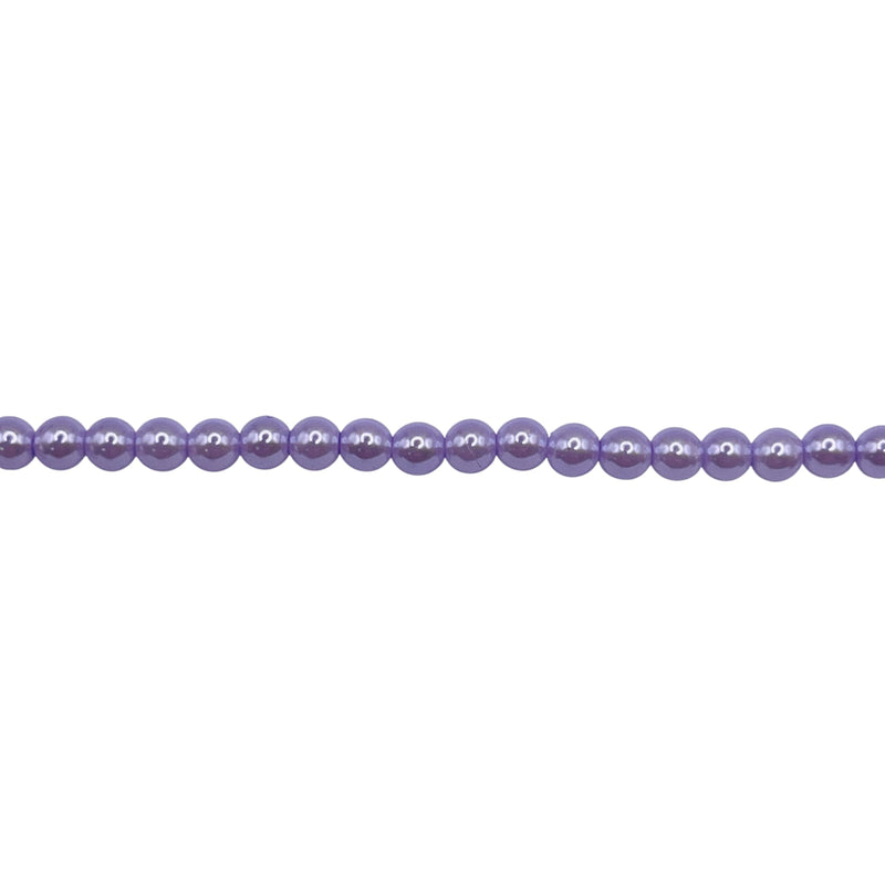 3mm Round Thunder Polish Glass Pearl Lavender