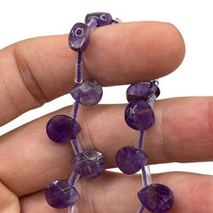 10x8mm Flat Teardrop Cut Amethyst