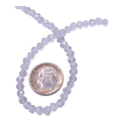 4mm Thunder Polish Glass Crystal Roundel Cut Crystal