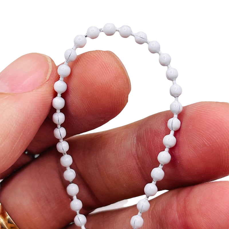 Losolo 3mm Ball Chain Stainless Steel Chain White