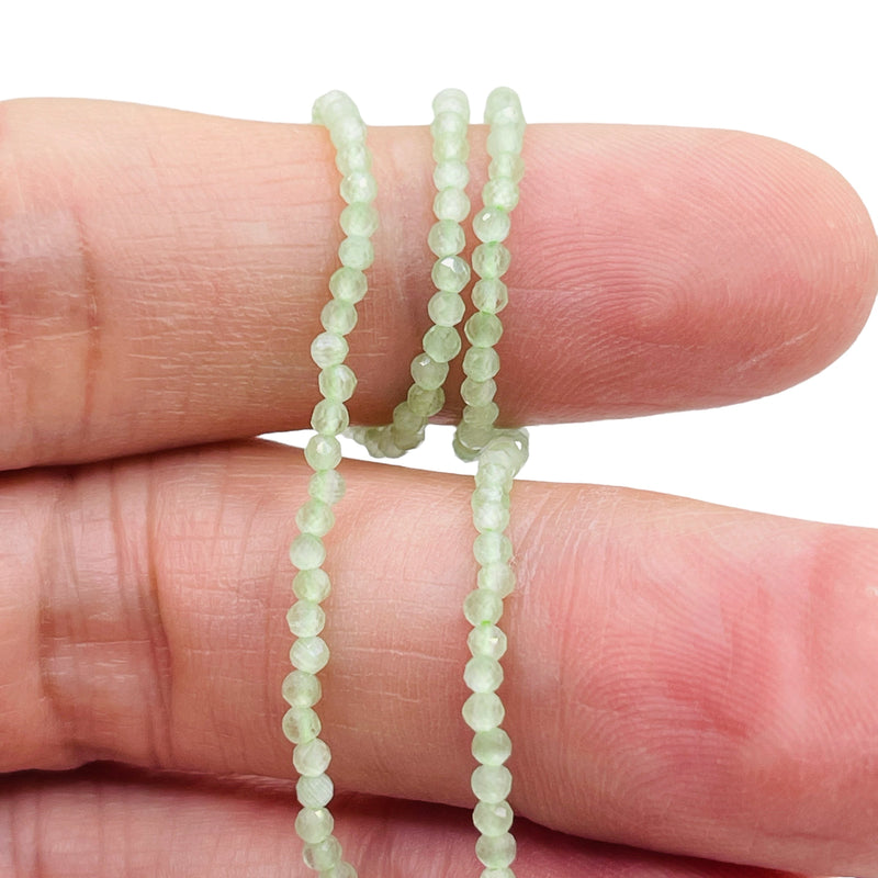 2mm Thunder Polish Round Cut Green Jade