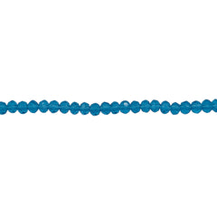 3mm Thunder Polish Glass Crystal Roundel Cut Med Aquamarine