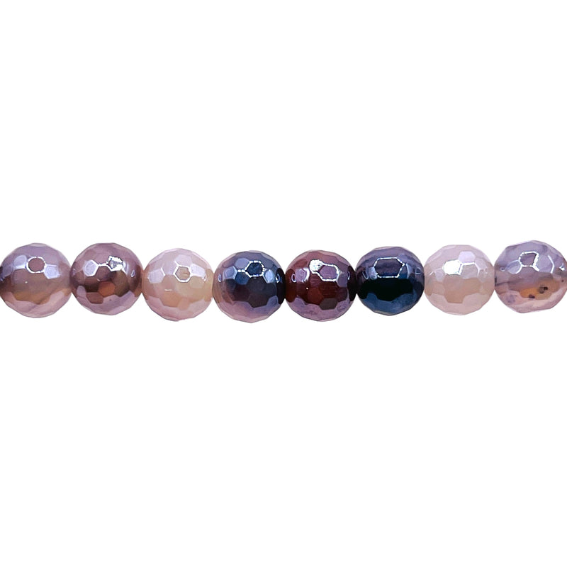 6mm Round Cut Striped Agate Shine