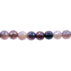 8mm Round Cut Striped Agate Shine
